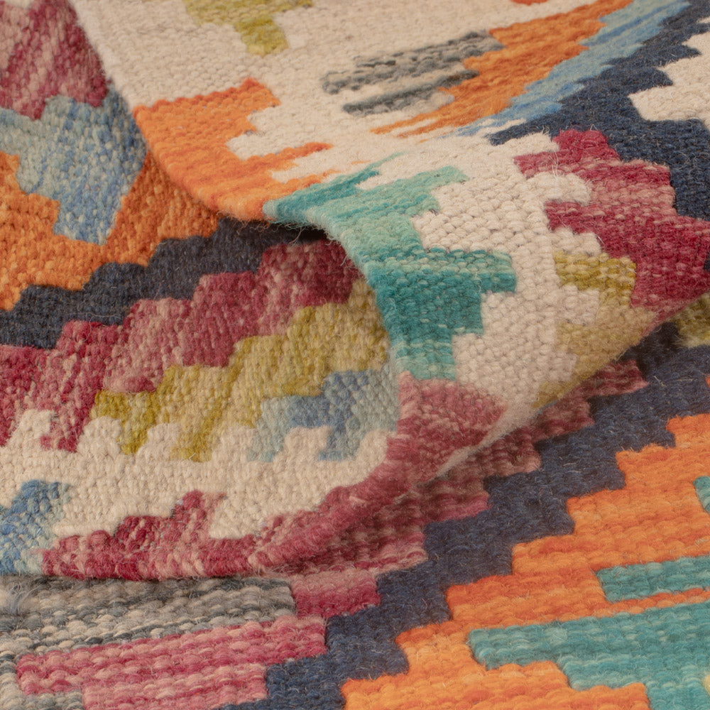 Kelim Carpet - Splash - 124 x 79 cm - flerfärgad