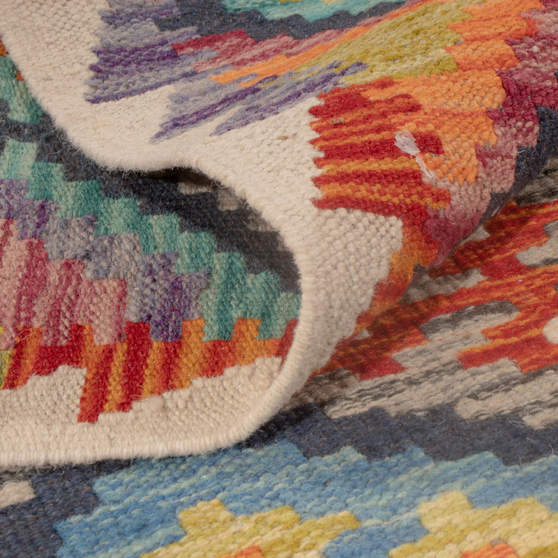 Kelim Carpet - Splash - 131 x 78 cm - flerfärgad