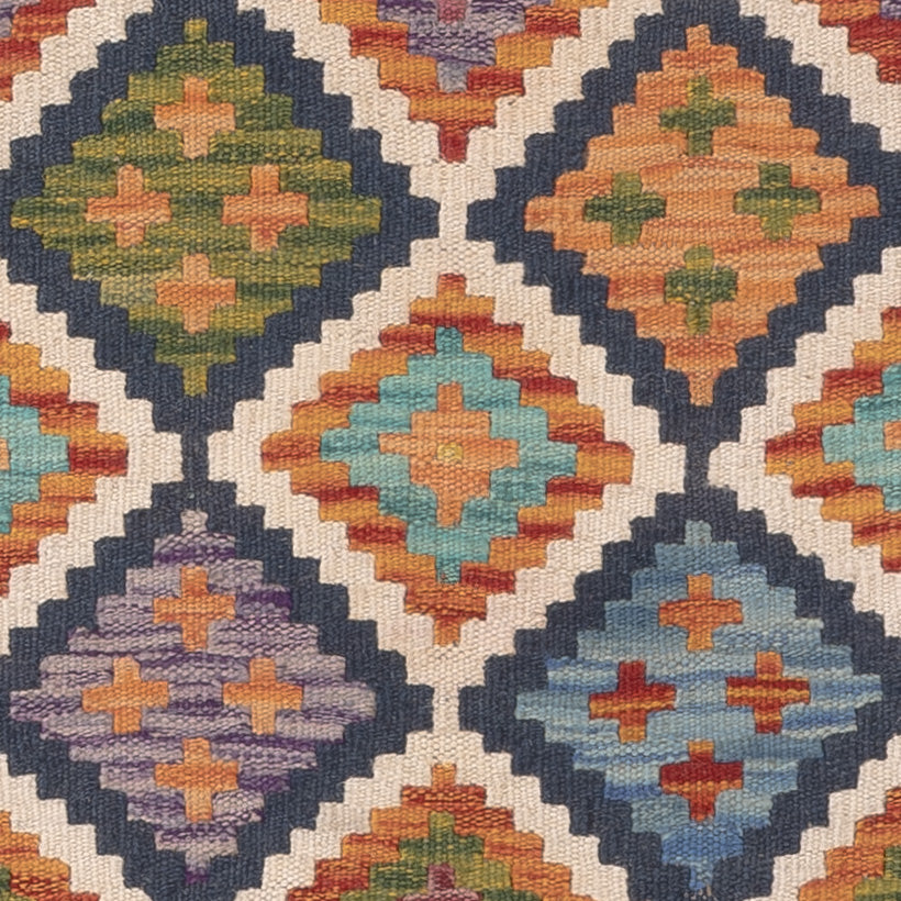 Kelim Carpet - Splash - 126 x 87 cm - flerfärgad