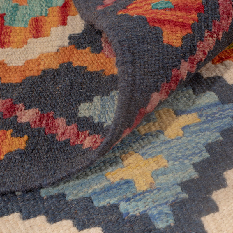 Kelim Carpet - Splash - 126 x 87 cm - flerfärgad