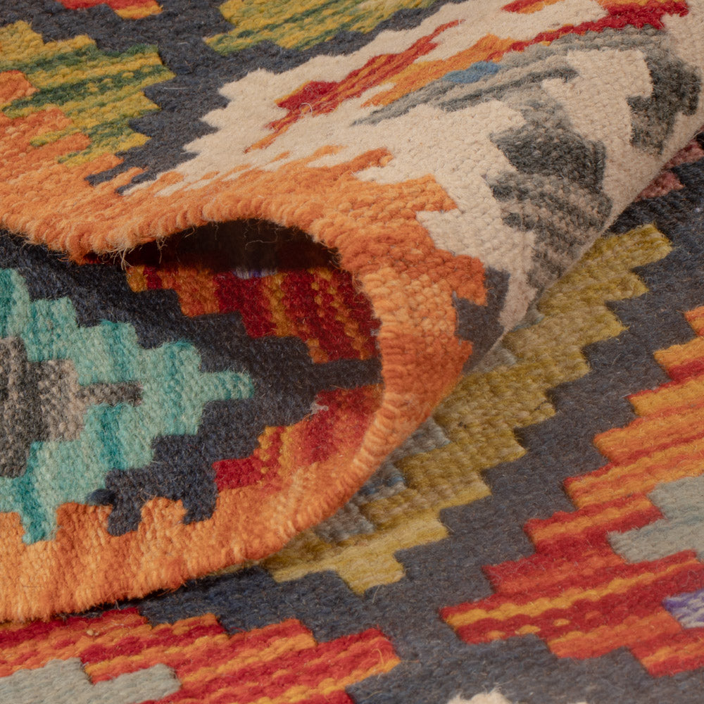 Kelim Carpet - Splash - 123 x 86 cm - flerfärgad