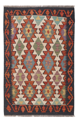 Kelim Carpet - Splash - 126 x 84 cm - flerfärgad