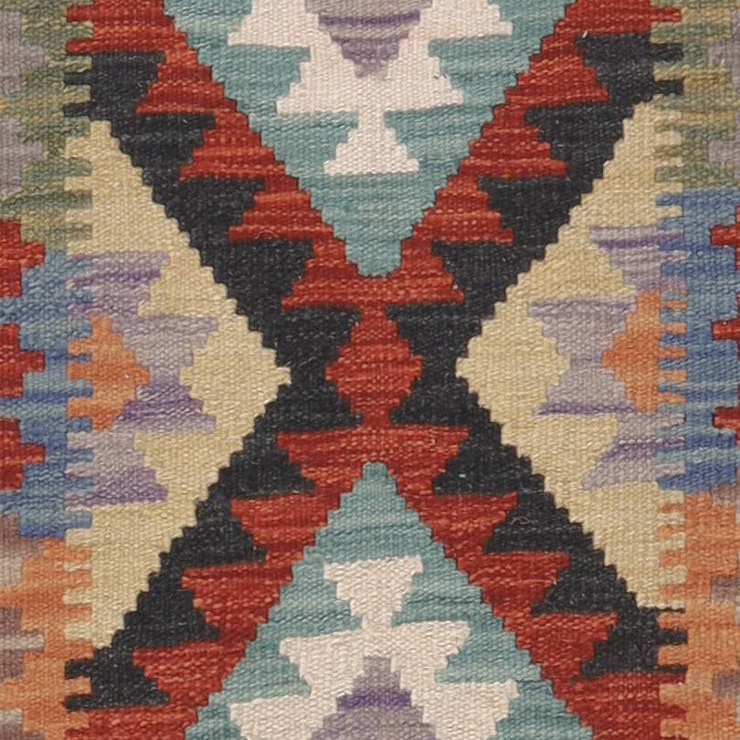Kelim Carpet - Splash - 122 x 84 cm - flerfärgad