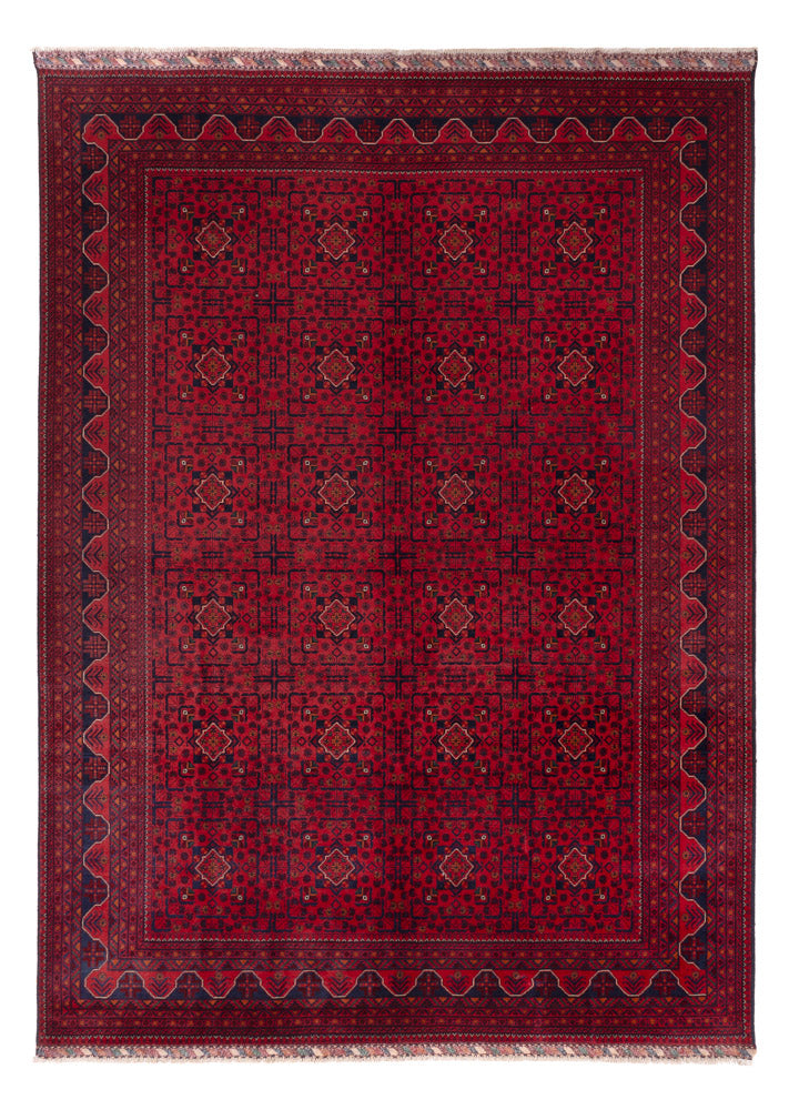 Afghansk matta - Kunduz - Kungliga - 343 x 247 cm - röd