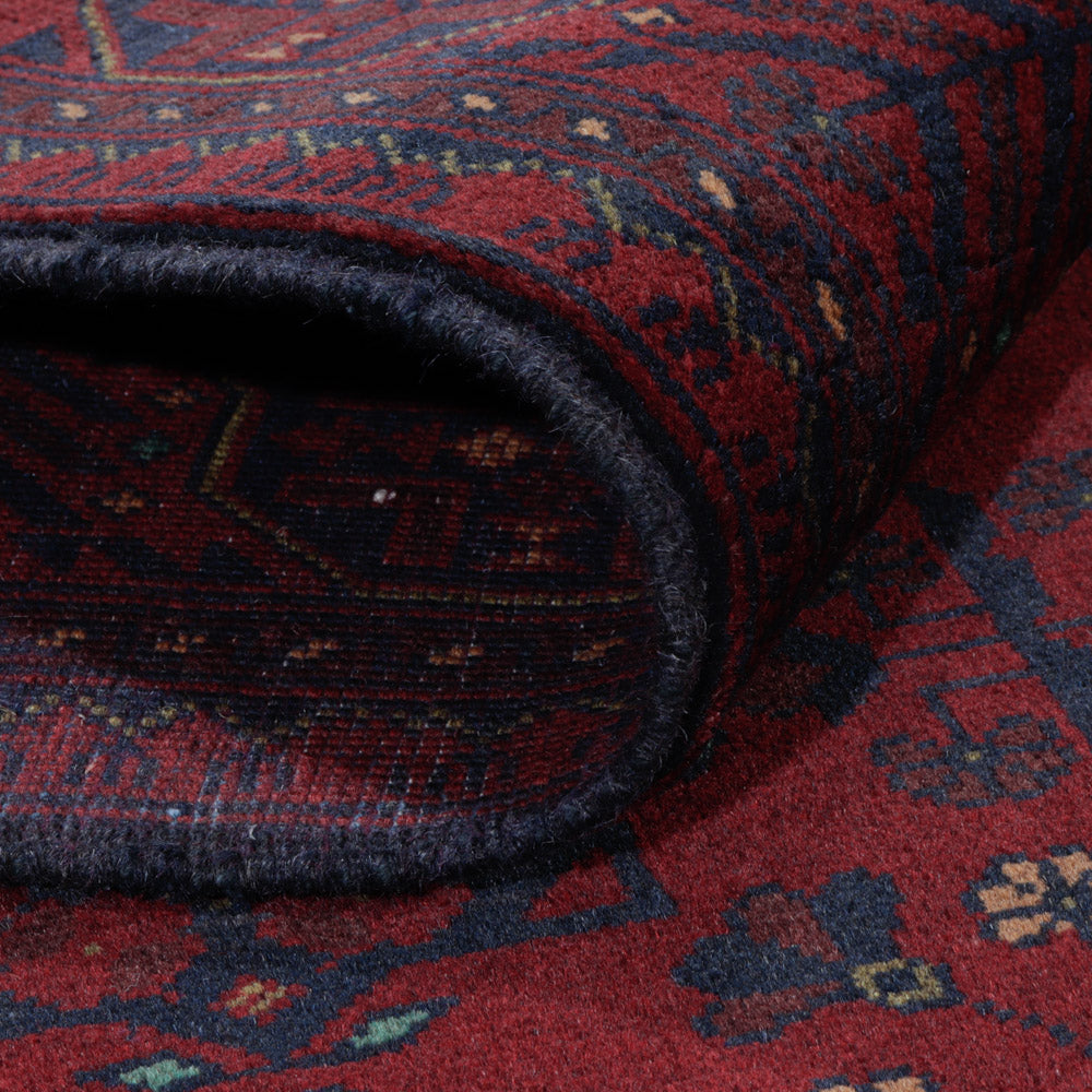 Afghansk matta - Kunduz - 200 x 147 cm - röd