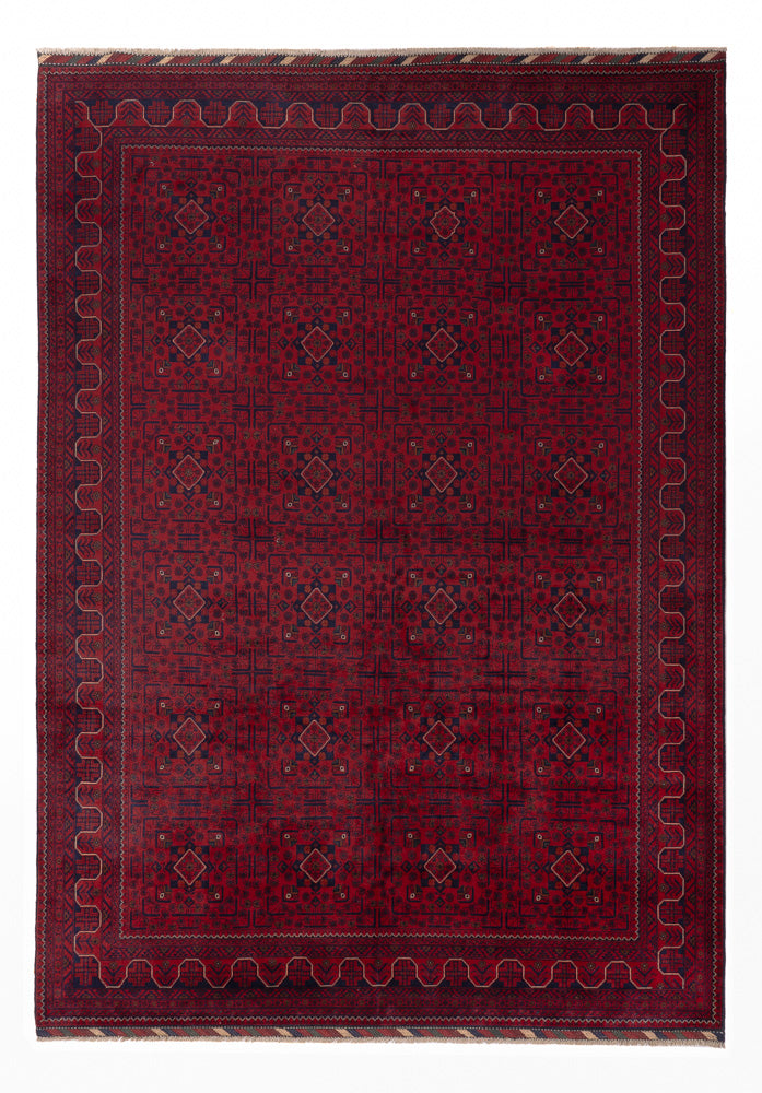 Afghansk matta - Kunduz - 348 x 251 cm - röd