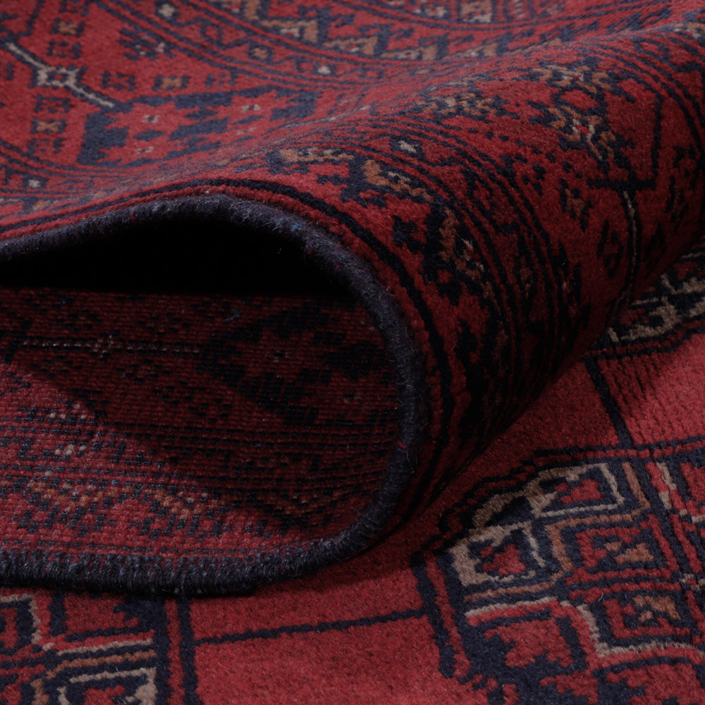 Afghansk matta - Kunduz - 199 x 150 cm - röd