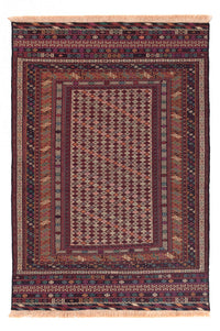 Kelim Carpet - orientalisk matta - 186 x 120 cm - flerfärgad