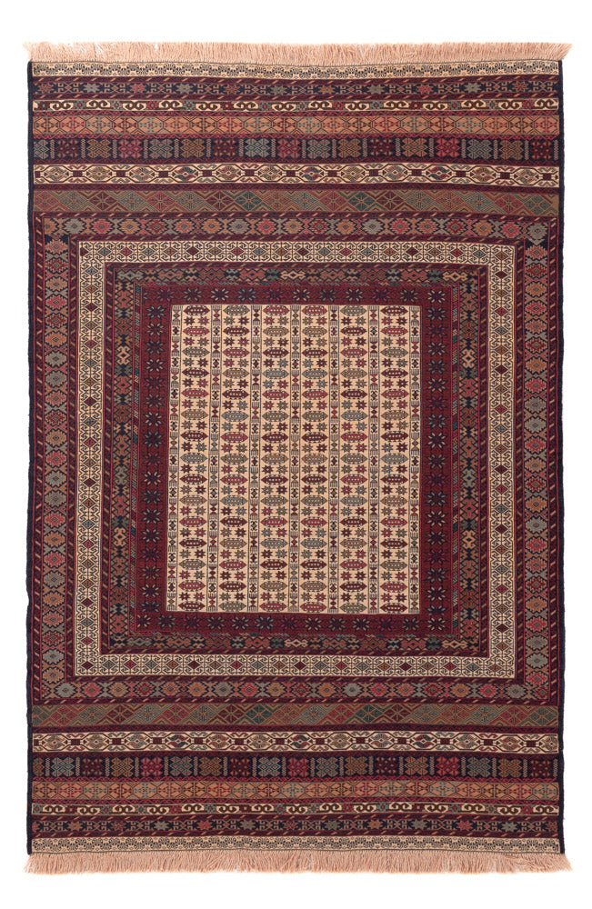 Kelim Carpet - orientalisk matta - 195 x 127 cm - flerfärgad