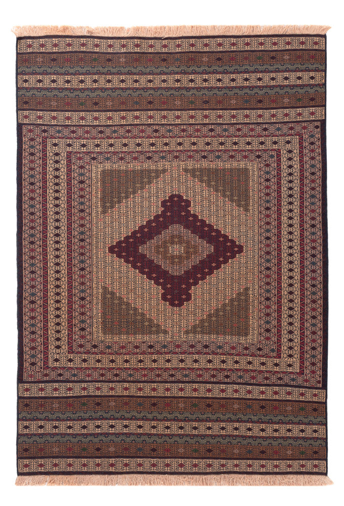 Kelim Carpet - orientalisk matta - 188 x 127 cm - flerfärgad