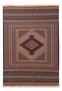 Kelim Carpet - orientalisk matta - 188 x 127 cm - flerfärgad