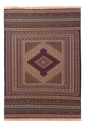 Kelim Carpet - orientalisk matta - 188 x 127 cm - flerfärgad