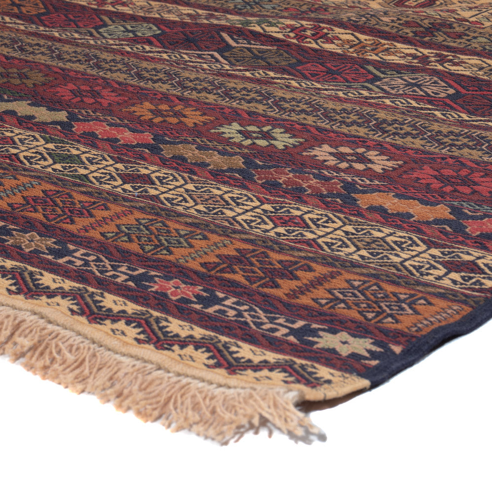 Kelim Carpet - orientalisk matta - 200 x 129 cm - flerfärgad