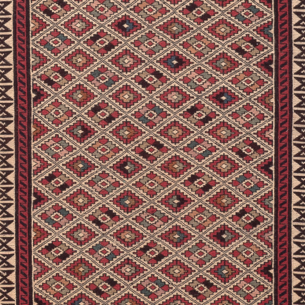 Kelim Carpet - orientalisk matta - 204 x 130 cm - flerfärgad