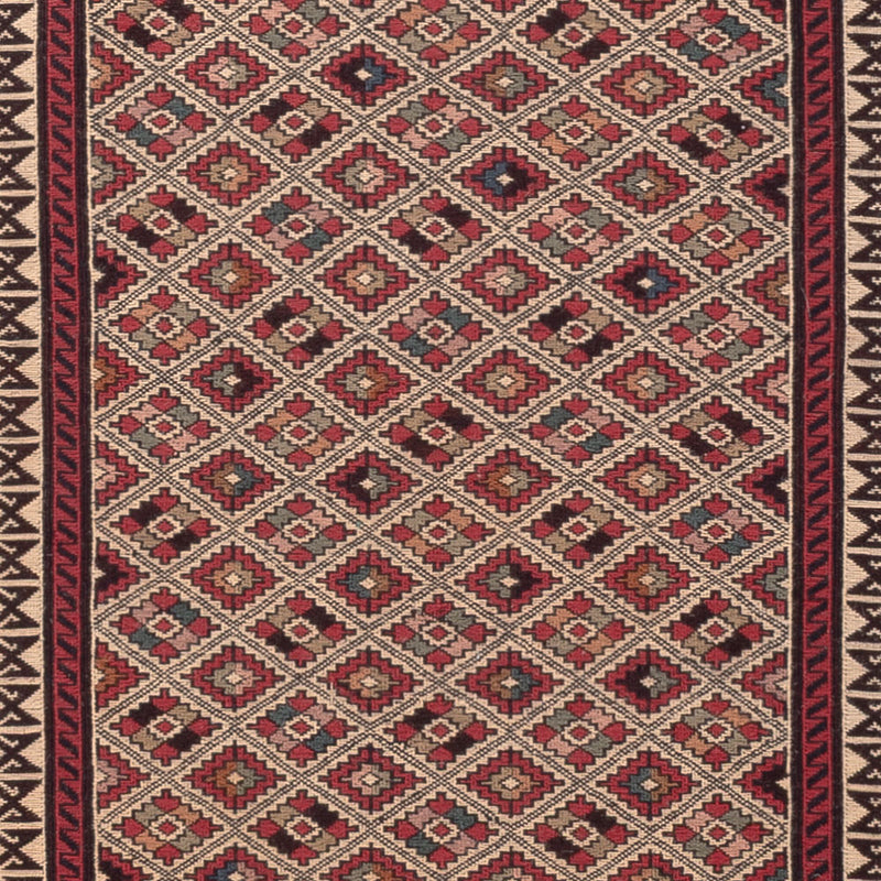 Kelim Carpet - orientalisk matta - 204 x 130 cm - flerfärgad