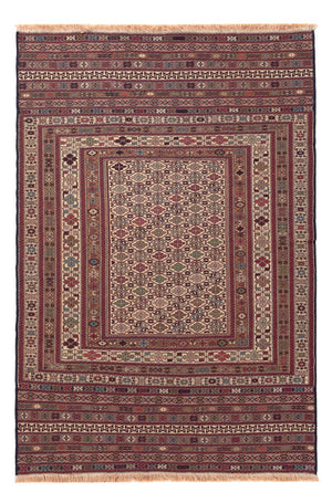 Kelim Carpet - orientalisk matta - 200 x 135 cm - flerfärgad
