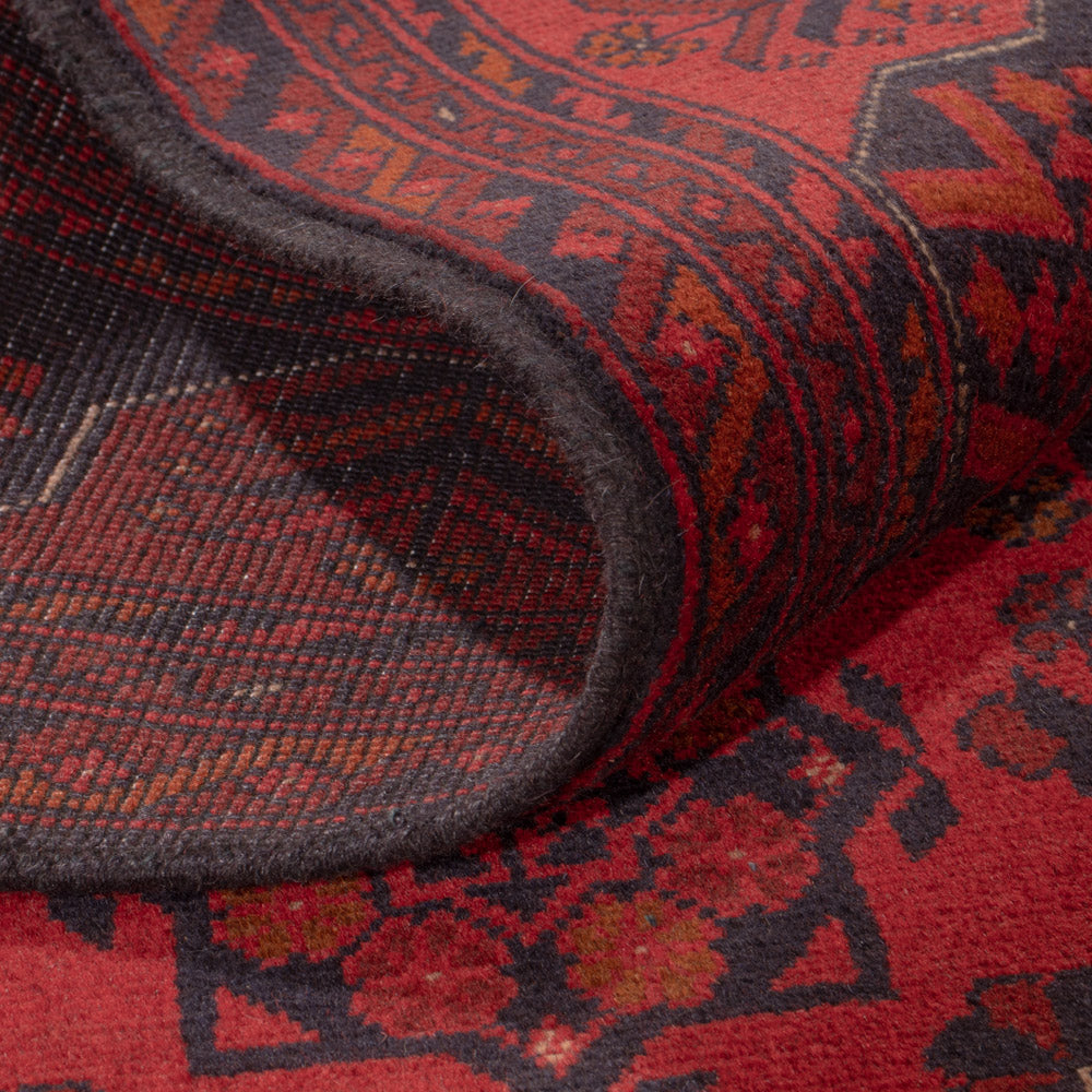 Afghansk matta - Kunduz - 238 x 176 cm - röd