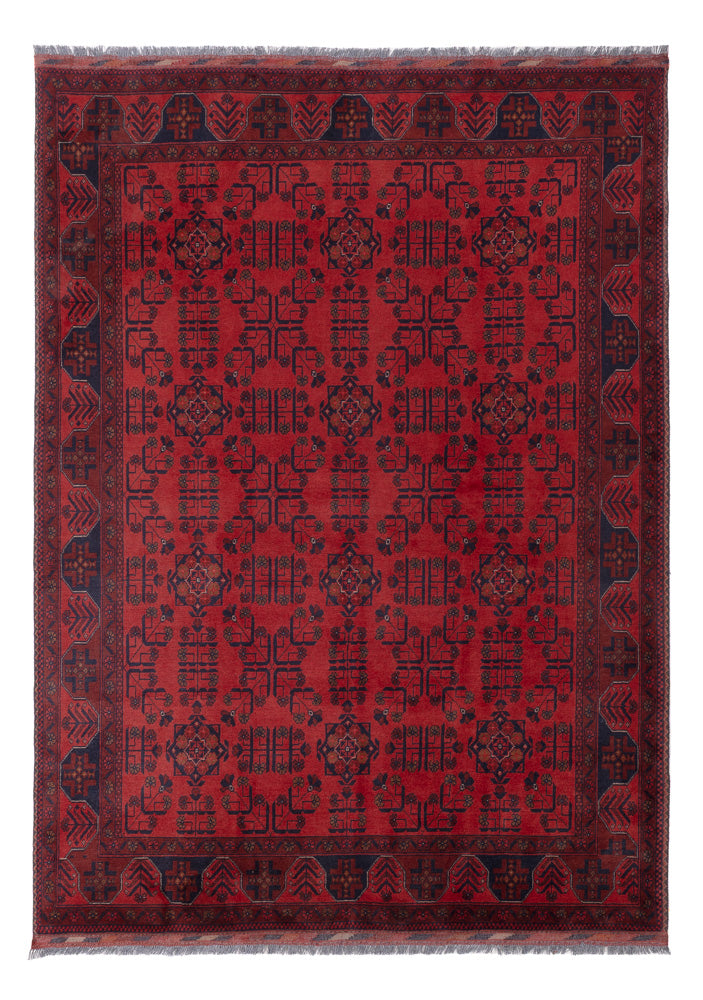 Afghansk matta - Kunduz - 232 x 169 cm - röd