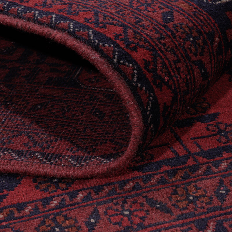 Afghansk matta - Kunduz - 196 x 151 cm - röd