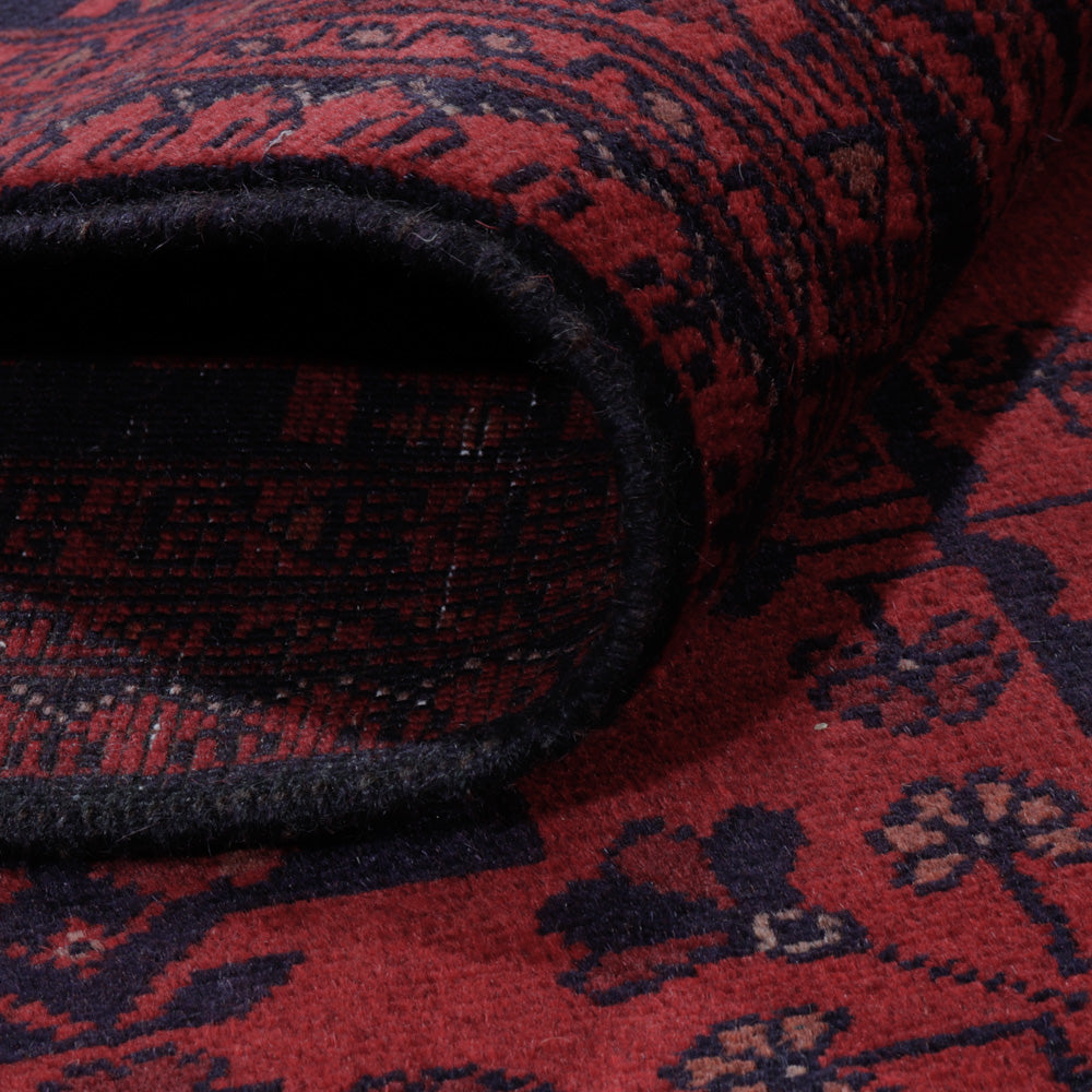 Afghansk matta - Kunduz - 203 x 151 cm - röd