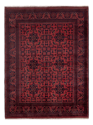 Afghansk matta - Kunduz - 202 x 155 cm - röd