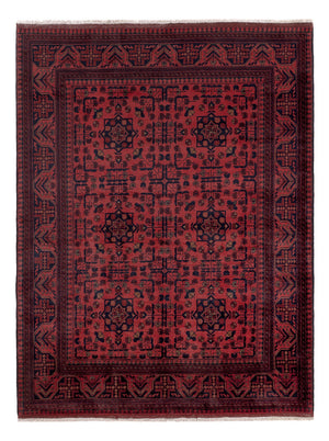 Afghansk matta - Kunduz - 202 x 155 cm - röd