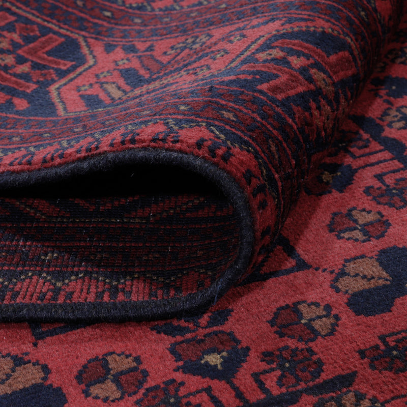 Afghansk matta - Kunduz - 202 x 155 cm - röd