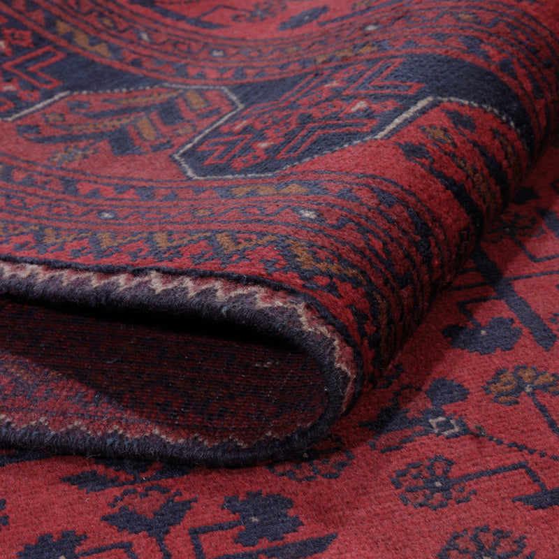 Afghansk matta - Kunduz - 196 x 148 cm - röd