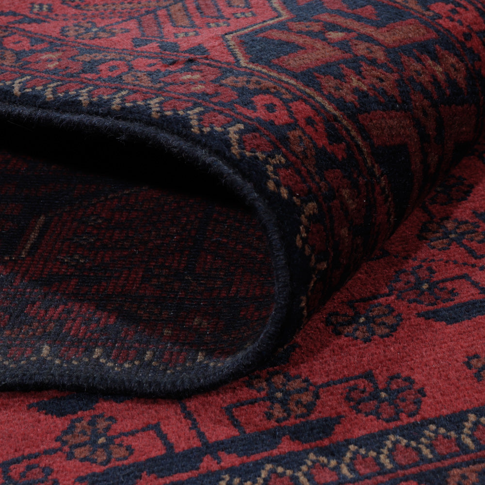 Afghansk matta - Kunduz - 195 x 150 cm - röd