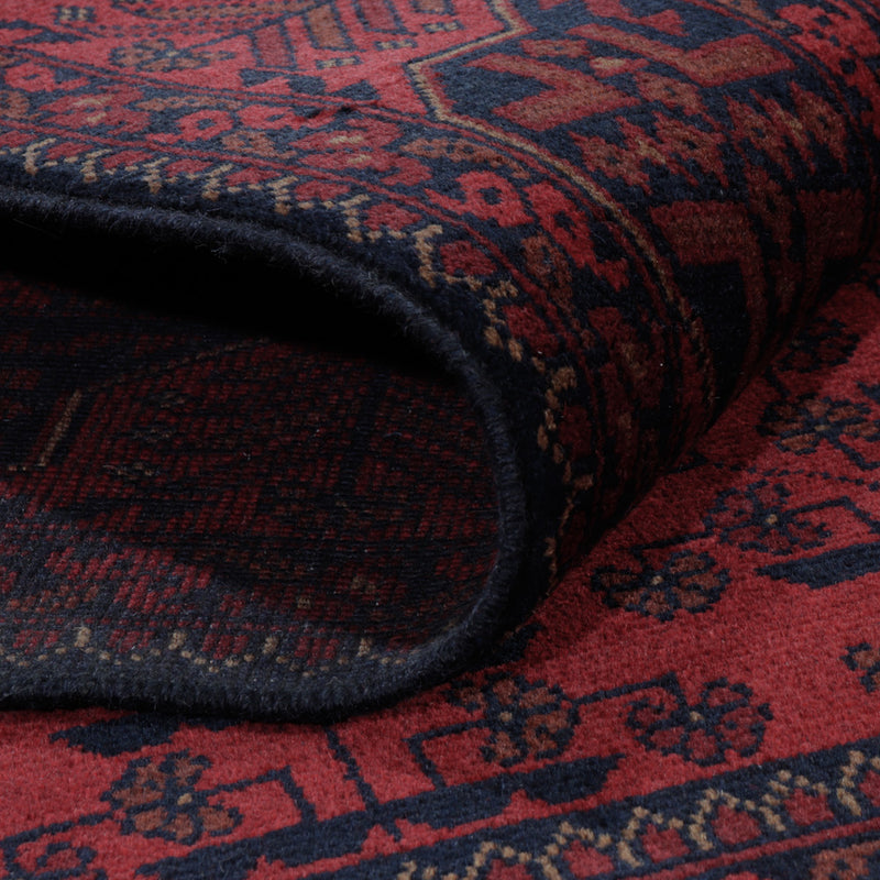 Afghansk matta - Kunduz - 195 x 150 cm - röd