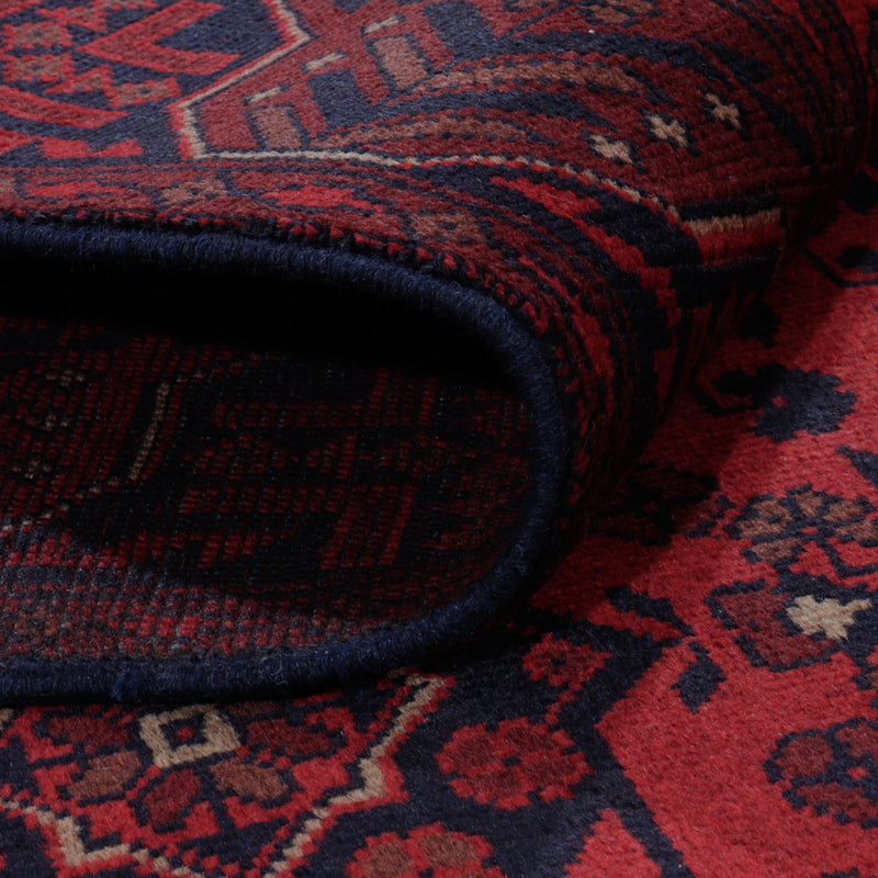 Afghansk matta - Kunduz - 193 x 150 cm - röd