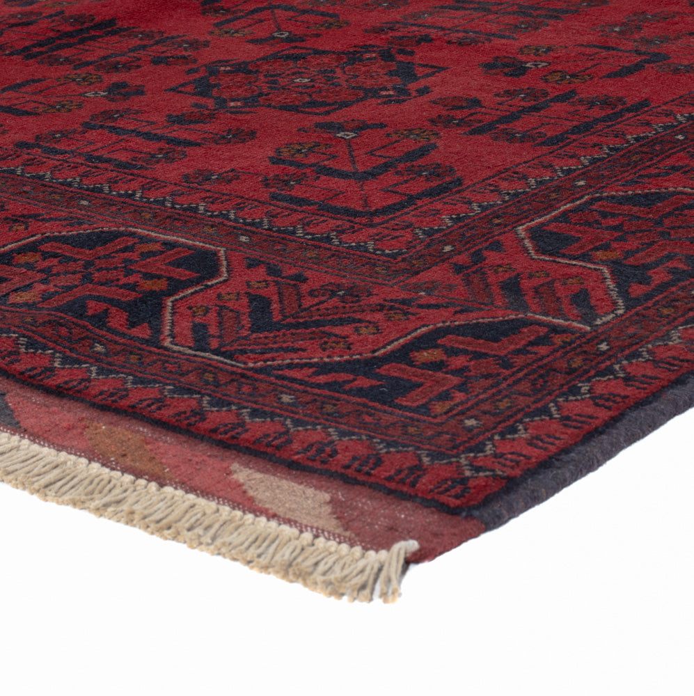 Afghansk matta - Kunduz - 191 x 155 cm - röd