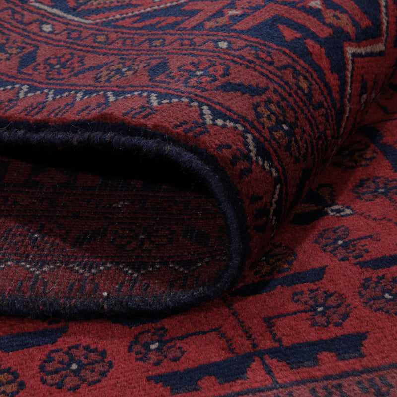 Afghansk matta - Kunduz - 197 x 151 cm - röd