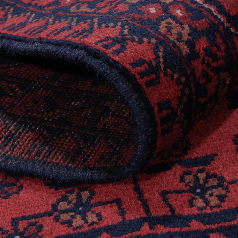 Afghansk matta - Kunduz - 196 x 151 cm - röd