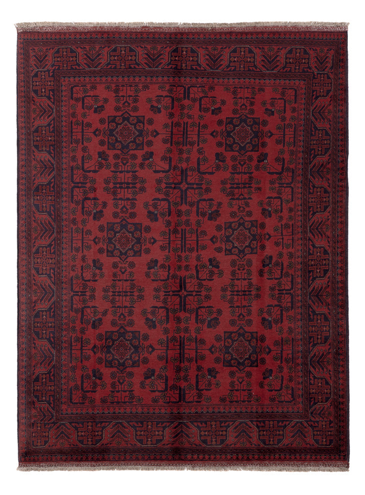 Afghansk matta - Kunduz - 203 x 152 cm - röd