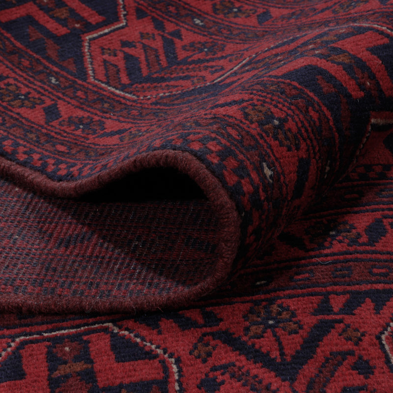 Afghansk matta - Kunduz - 191 x 151 cm - röd