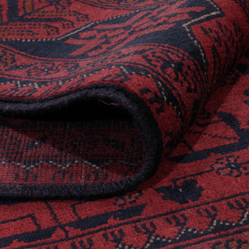 Afghansk matta - Kunduz - 194 x 148 cm - röd