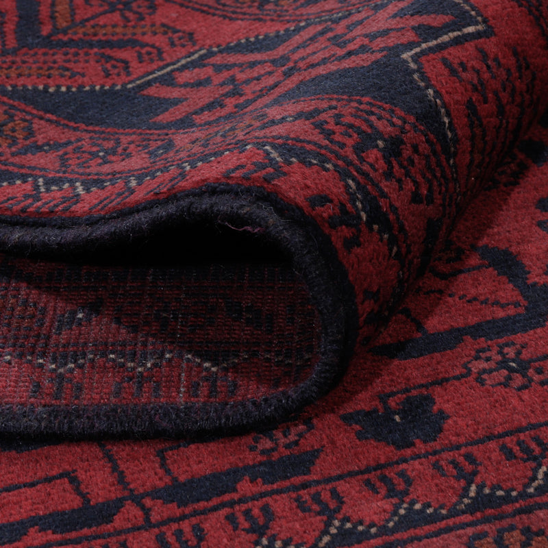 Afghansk matta - Kunduz - 194 x 148 cm - röd