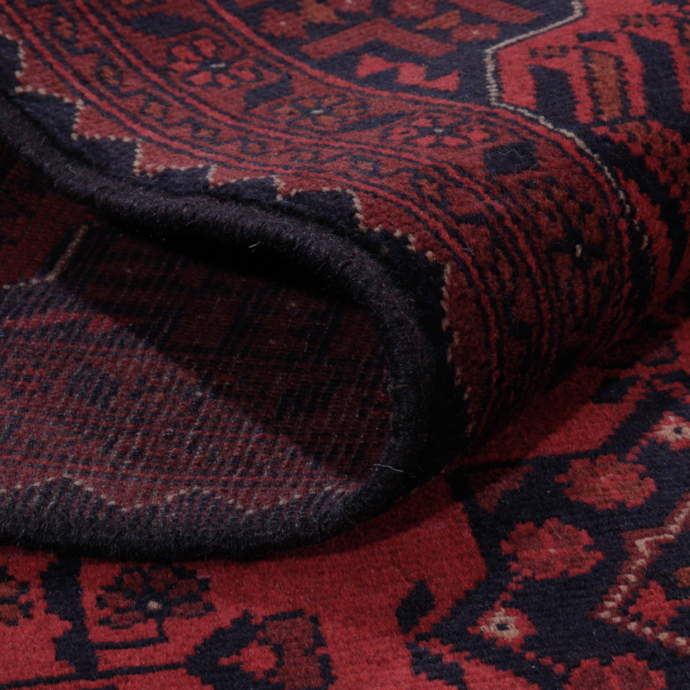 Afghansk matta - Kunduz - 200 x 153 cm - röd