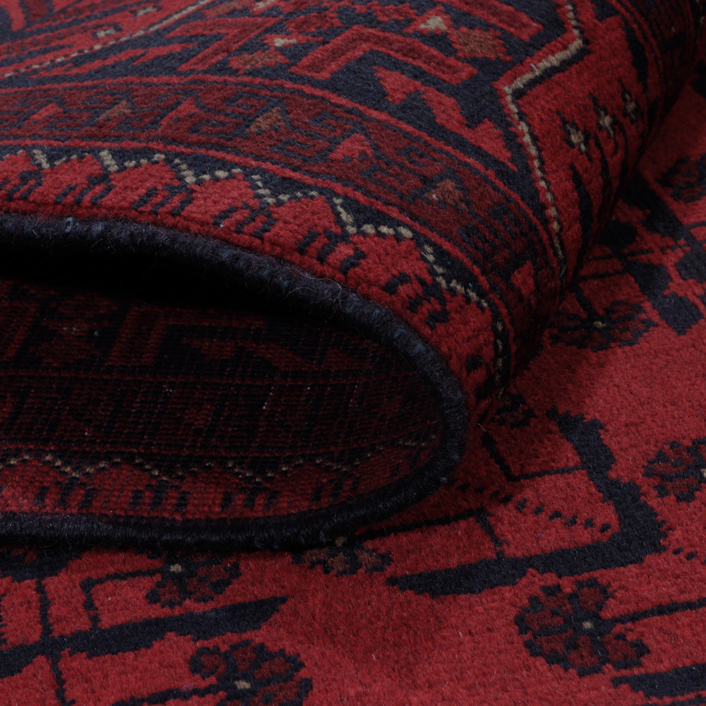 Afghansk matta - Kunduz - 198 x 150 cm - röd