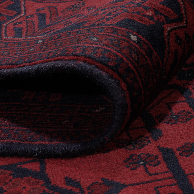 Afghansk matta - Kunduz - 207 x 148 cm - röd