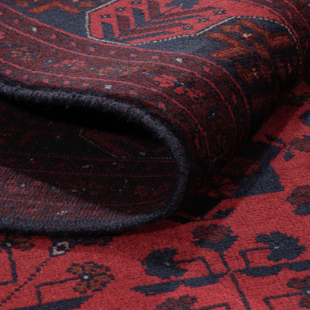 Afghansk matta - Kunduz - 196 x 150 cm - röd