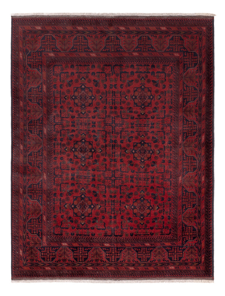Afghan Teppich - Kunduz - 199 x 154 cm - rot