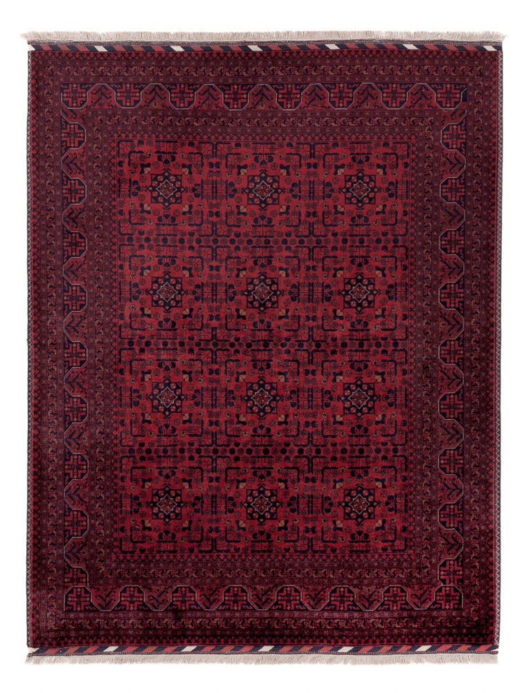 Afghansk matta - Kungliga - 200 x 151 cm - röd