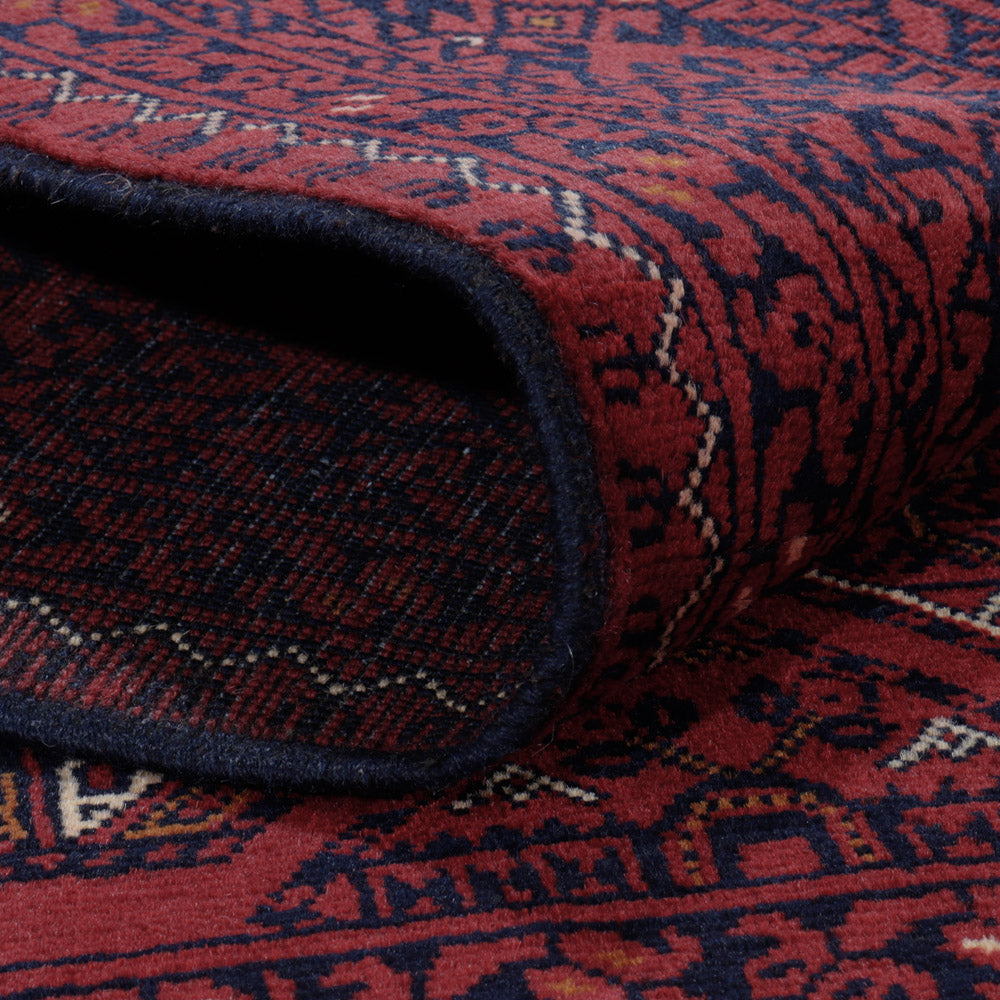 Afghansk matta - 191 x 151 cm - röd