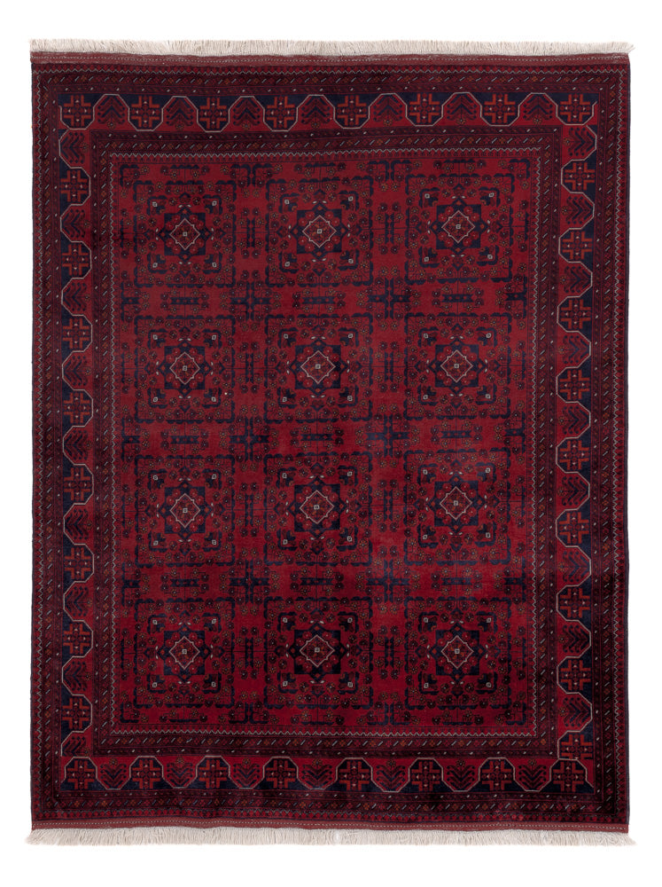 Afghansk matta - Kungliga - 195 x 151 cm - röd