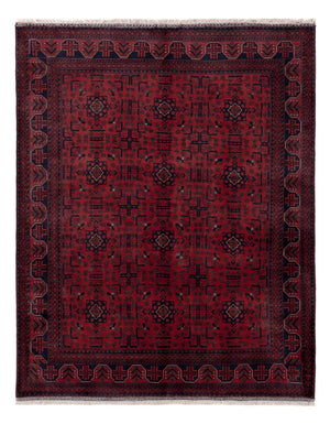 Afghansk matta - Kungliga - 191 x 151 cm - röd