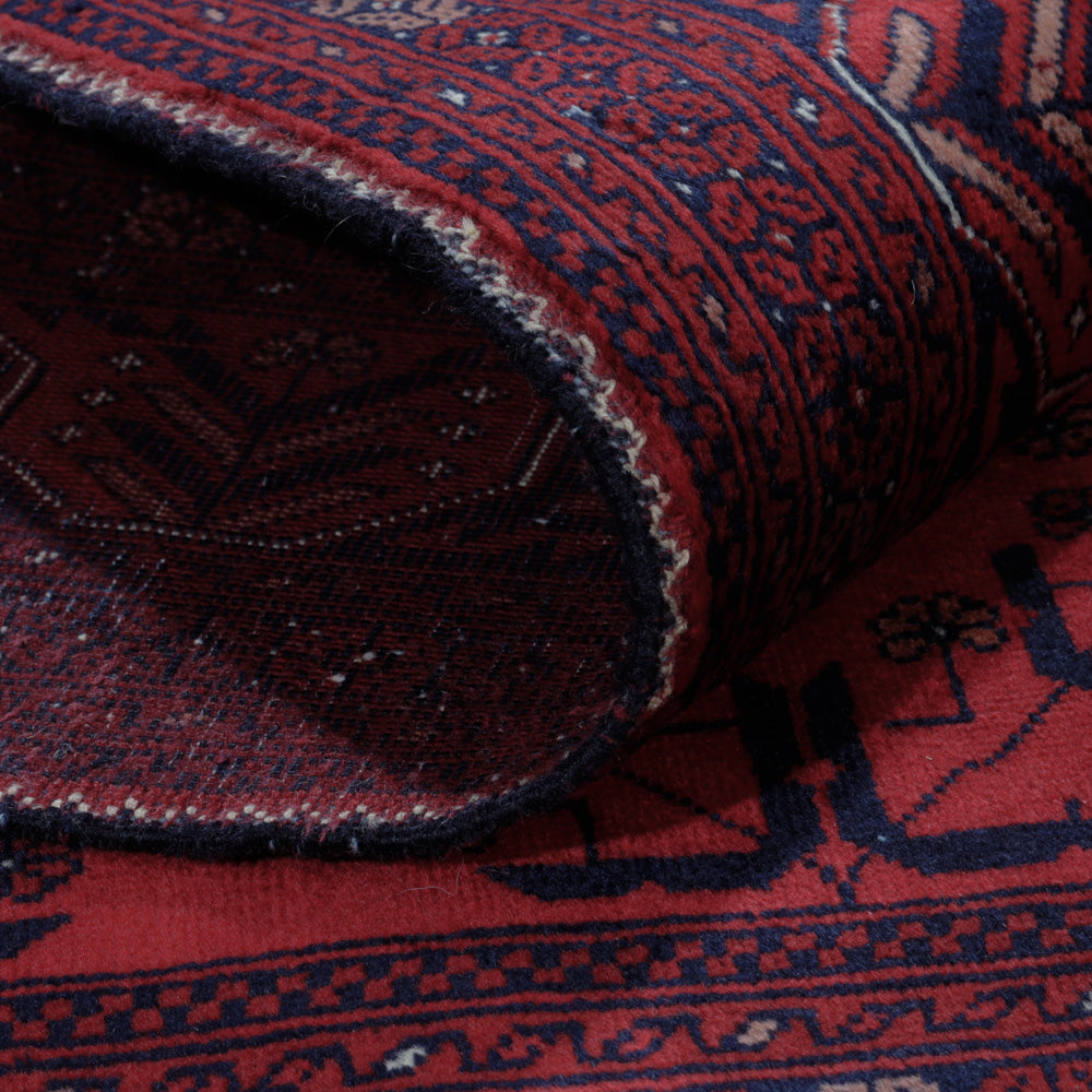 Afghansk matta - Kungliga - 189 x 149 cm - röd