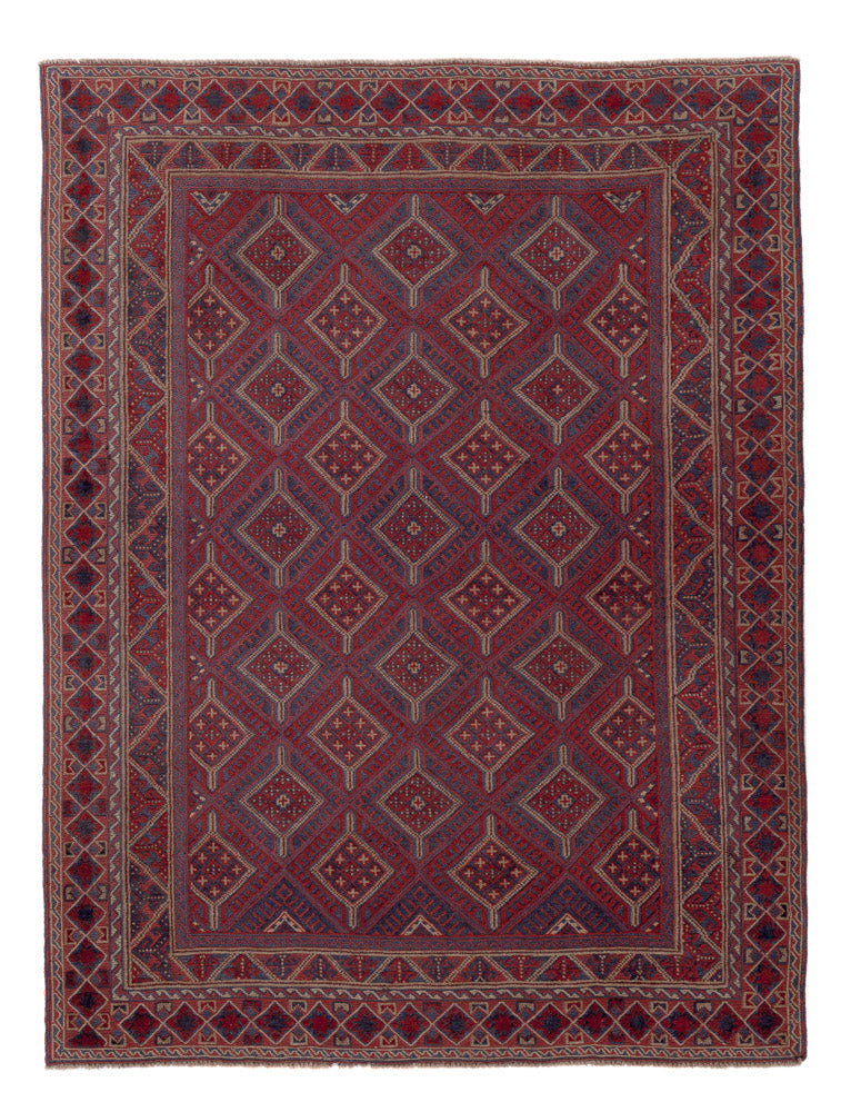 Kelim Carpet - orientalisk matta - 206 x 151 cm - flerfärgad