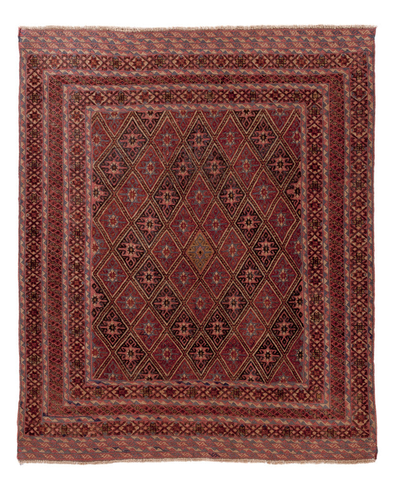 Kelim Carpet - orientalisk matta - 193 x 156 cm - flerfärgad